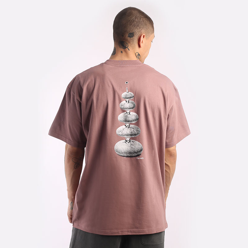 мужская коричневая футболка Carhartt WIP S/S Greenhouse T-Shirt I031714-lupinus - цена, описание, фото 4